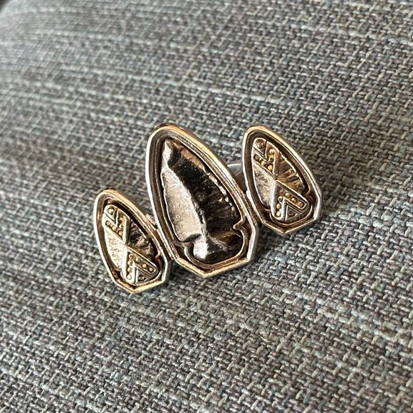 House of Harlow 1960 Triple Arrowhead & Pave Crystal Statement Ring Black Silver - Picture 3 of 16